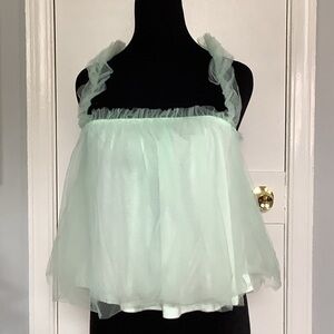 Sunday in Brooklyn Mint Green Tulip Time Top